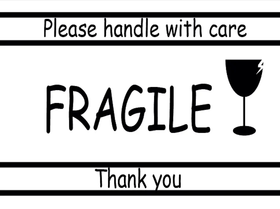 FREE Fragile Stickers to print with your 4×6 thermal printers