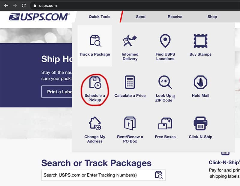 usps click and ship