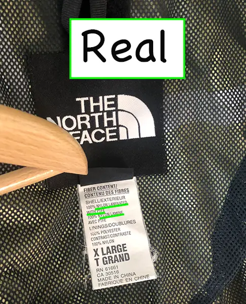 the north face authenticity check