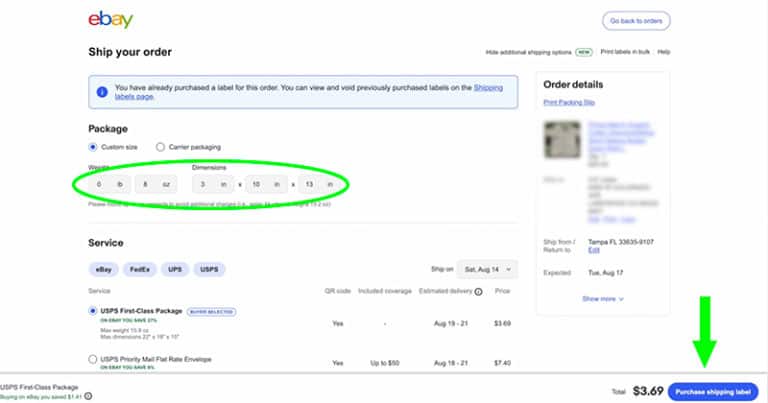 shipping ebay orders